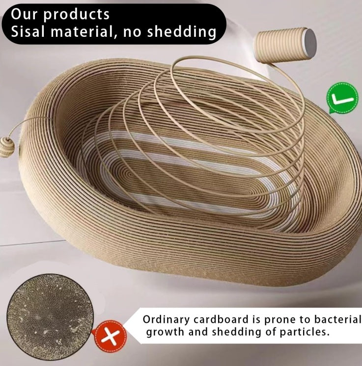 Large Space Sisal Cat Scratching Board Cat Bed, Wear-resistant and Non-chipping Cat Scratching Basin Concave Design For Scratching and Sleeping
