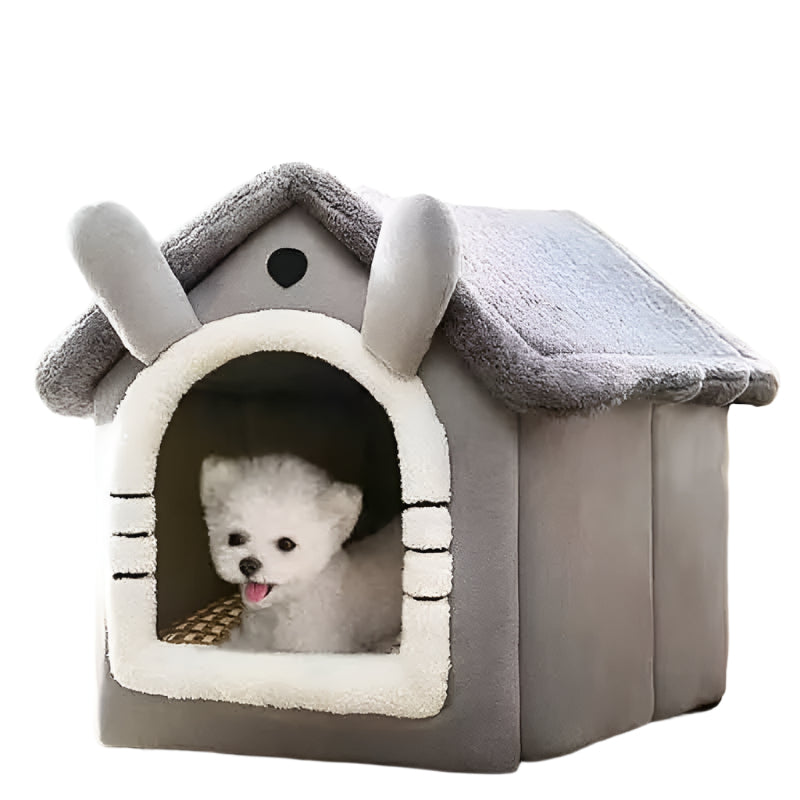 Plush Indoor Cat House – Private, Cozy Pet Bed with Removable Cushion for All-Season Comfort