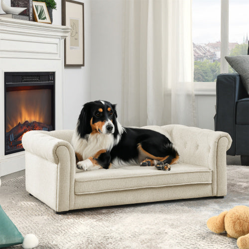 Elegant Rectangular Dog Sofa Bed for Medium and Large Dogs