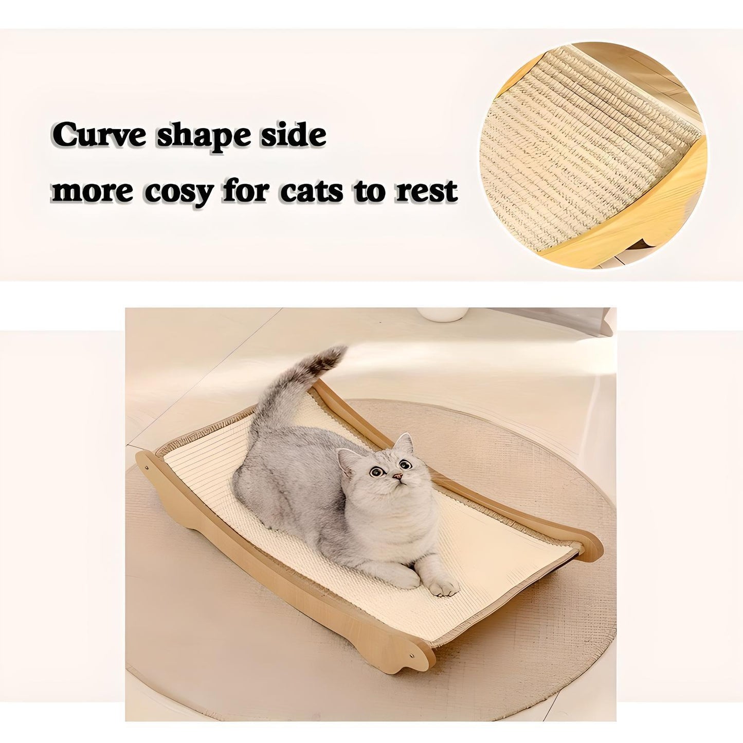 U-shaped Cat Scratcher and Rest Bed