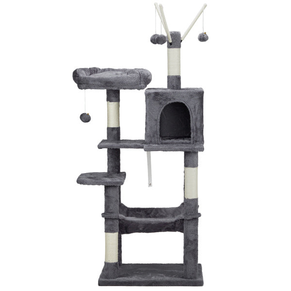 57 Inch Cat Climbing Frame – Multi-Level Tower with Condo