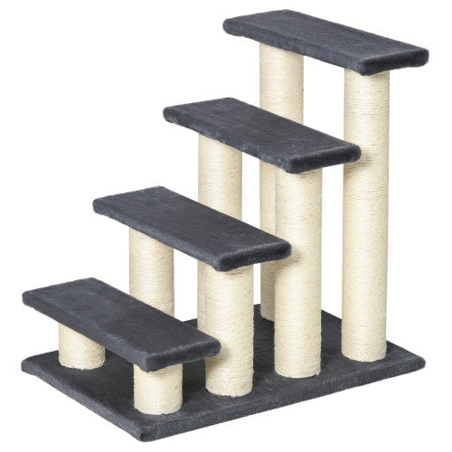 PawHut Pet Steps with Sisal Posts – Climbing Tree for Cats & Dogs