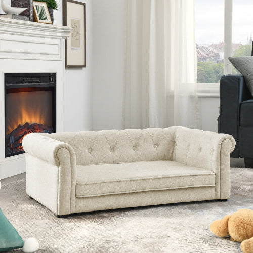 Elegant Rectangular Dog Sofa Bed for Medium and Large Dogs