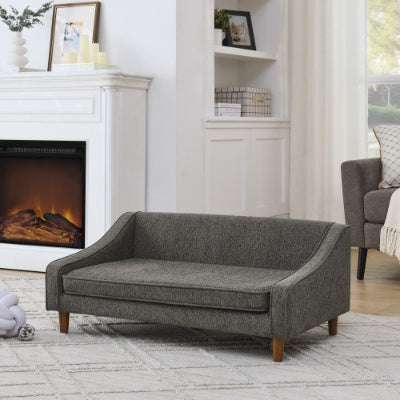 Durable Elevated Dog Sofa Bed with Modern Irregular Armrest