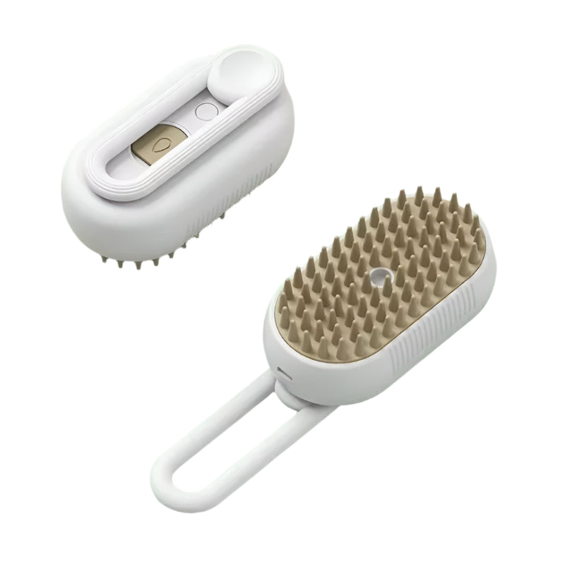 4-in-1 Electric Spray Pet Grooming Brush for Shedding, Massage & Flyaway Control