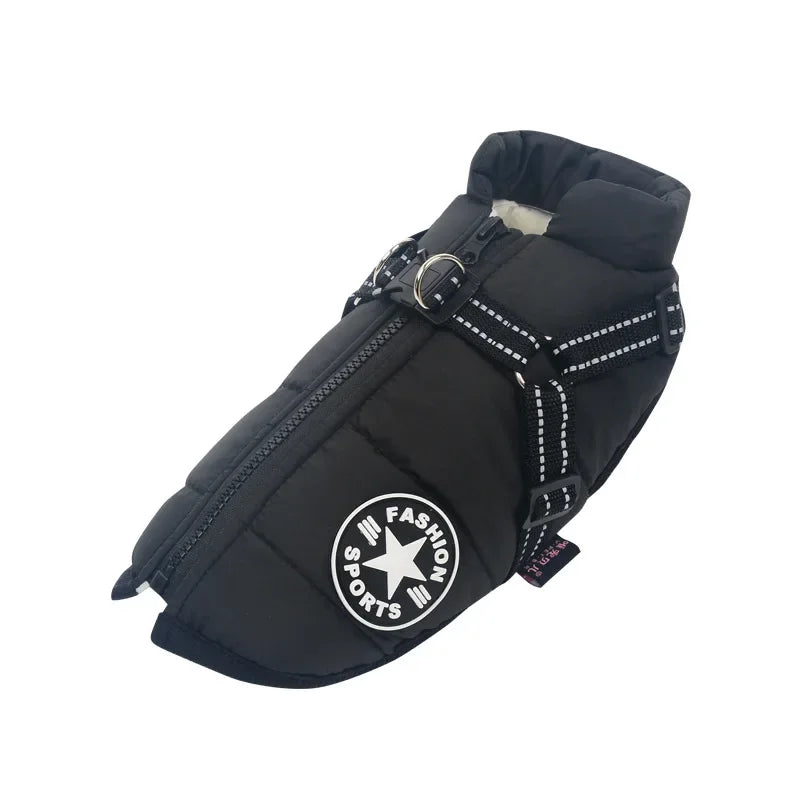 Ultimate Winter Dog Jacket – Waterproof, Windproof w/ Built-In Harness for All-Weather Adventures