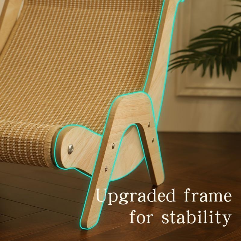 2-in-1 Cat Hammock And Scratching Post Durable Linen Rope Pet Rest Chair Cat Scratcher