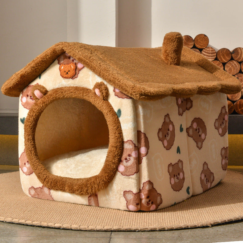 Removable Plush Small Dog or Cat House – Velvet Yurt