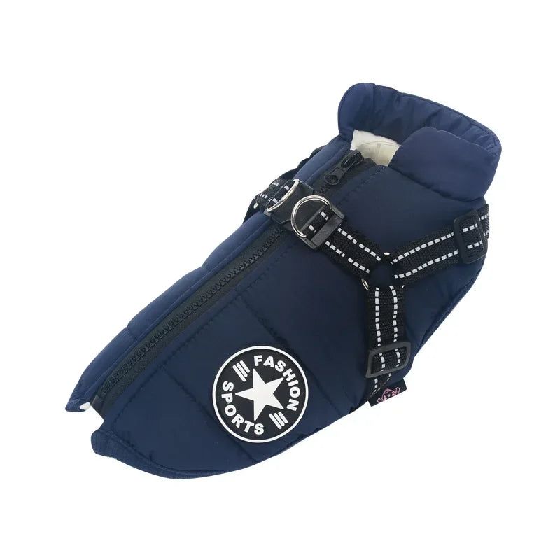 Ultimate Winter Dog Jacket – Waterproof, Windproof w/ Built-In Harness for All-Weather Adventures