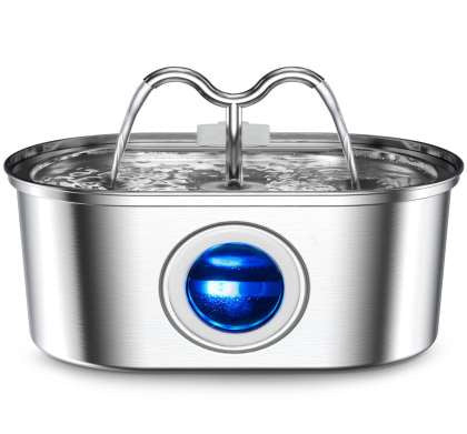 Ultra-Quiet, Cat Stainless Steel Drinking Fountain, Smart Water Feeder