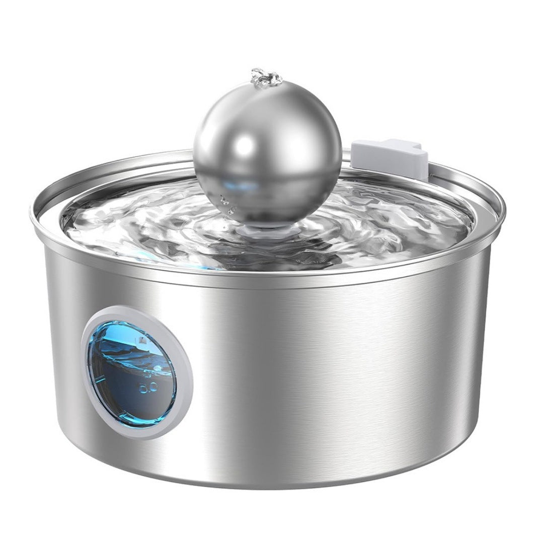 Ultra-Quiet, Cat Stainless Steel Drinking Fountain, Smart Water Feeder
