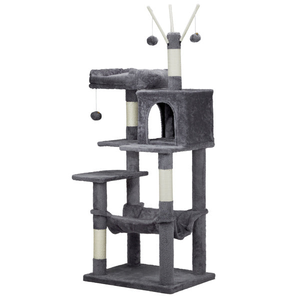 57 Inch Cat Climbing Frame – Multi-Level Tower with Condo