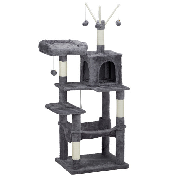 57 Inch Cat Climbing Frame – Multi-Level Tower with Condo