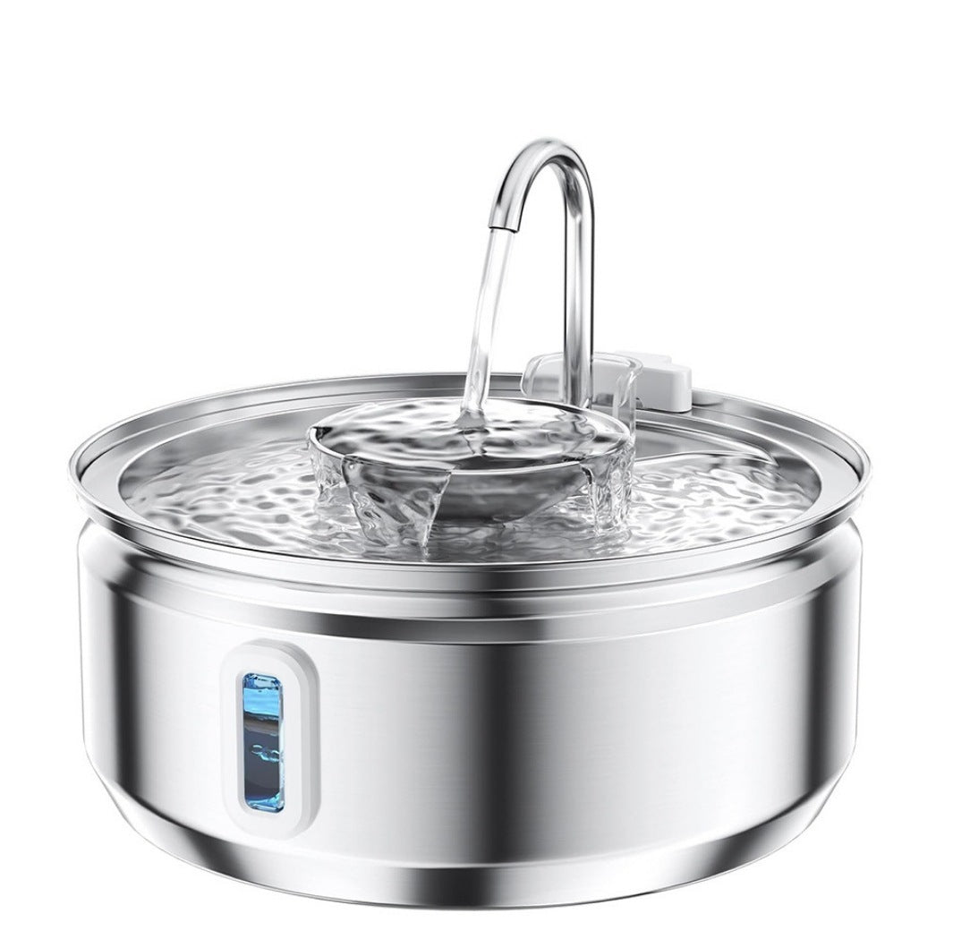 Ultra-Quiet, Cat Stainless Steel Drinking Fountain, Smart Water Feeder