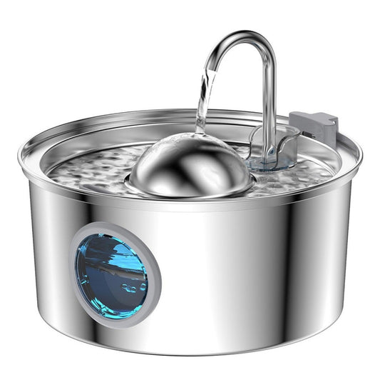 Ultra-Quiet, Cat Stainless Steel Drinking Fountain, Smart Water Feeder