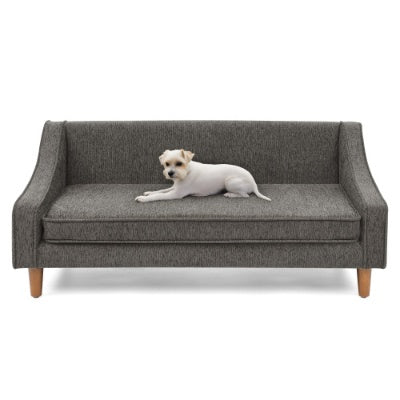 Durable Elevated Dog Sofa Bed with Modern Irregular Armrest