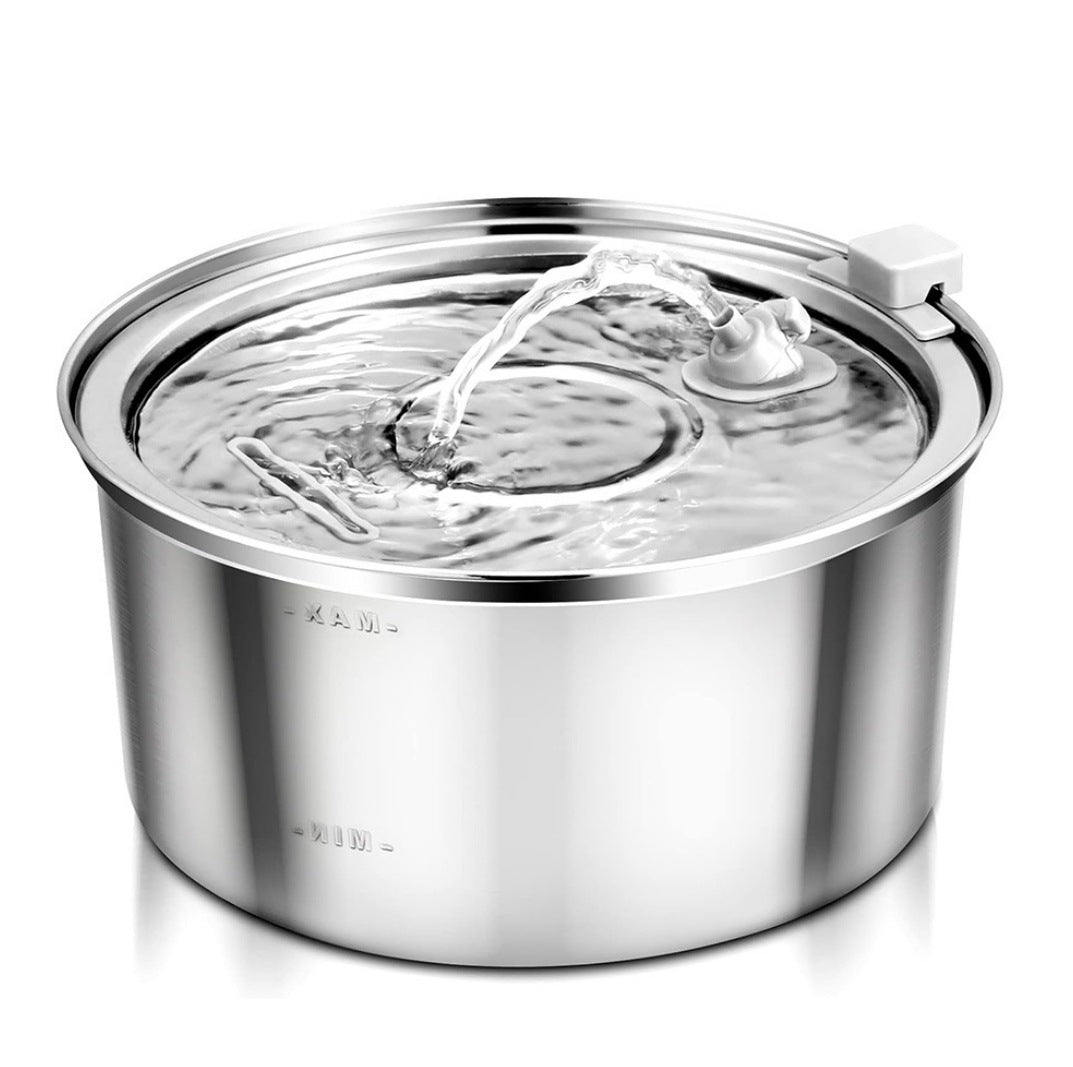 Ultra-Quiet, Cat Stainless Steel Drinking Fountain, Smart Water Feeder