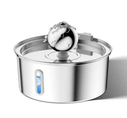Ultra-Quiet, Cat Stainless Steel Drinking Fountain, Smart Water Feeder