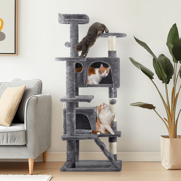 53 Inch Cat Tree – Multi-Level Condo Tower for Active Cats