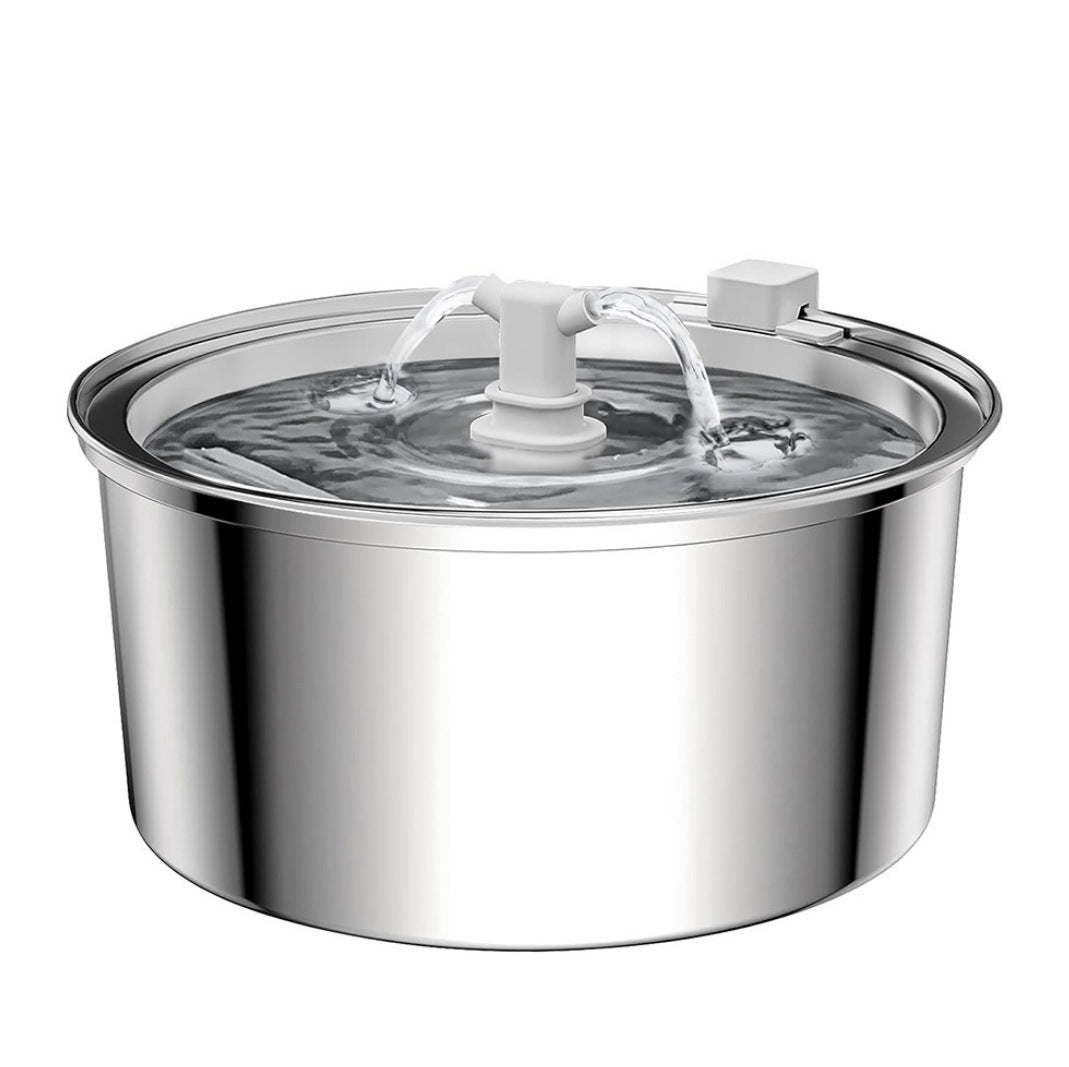 Ultra-Quiet, Cat Stainless Steel Drinking Fountain, Smart Water Feeder