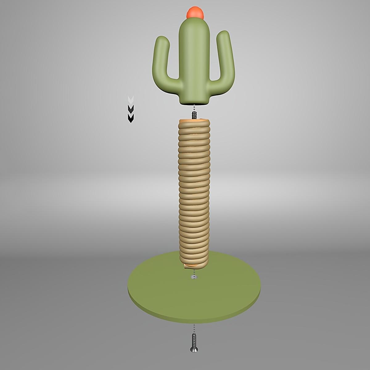 Interactive Cactus Cat Scratching Post Toy for Indoor Cats