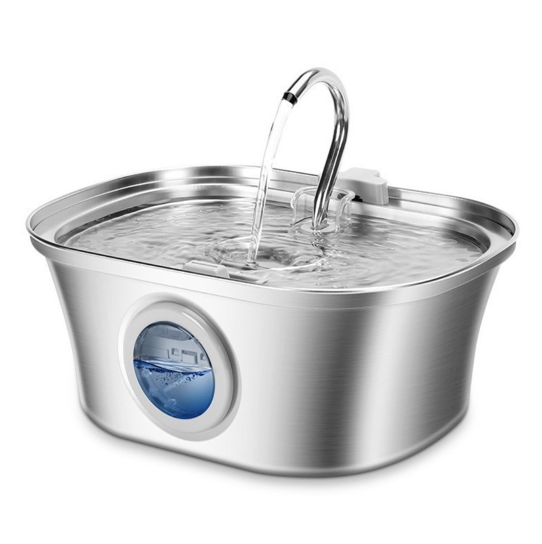 Ultra-Quiet, Cat Stainless Steel Drinking Fountain, Smart Water Feeder