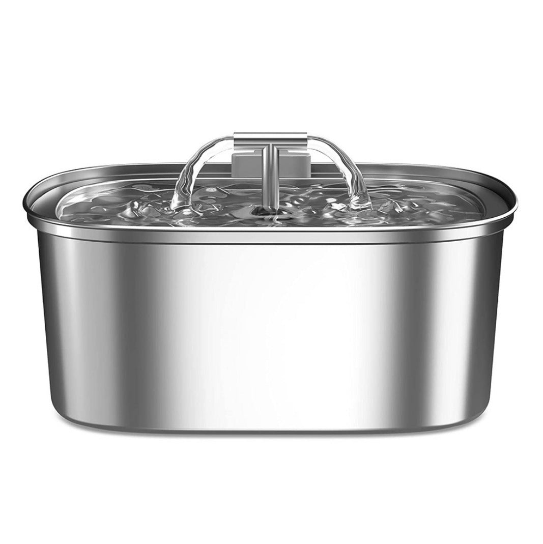 Ultra-Quiet, Cat Stainless Steel Drinking Fountain, Smart Water Feeder