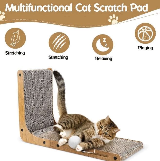 Large L-Shaped Cat Scratching Board, Cat Scratching Pad