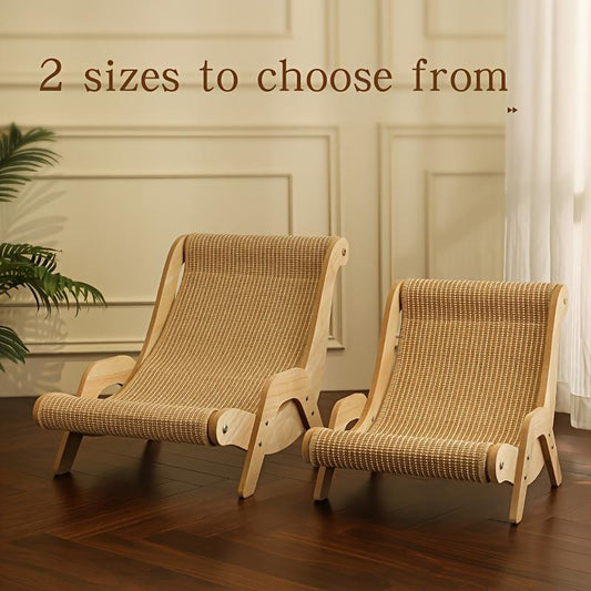 2-in-1 Cat Hammock And Scratching Post Durable Linen Rope Pet Rest Chair Cat Scratcher