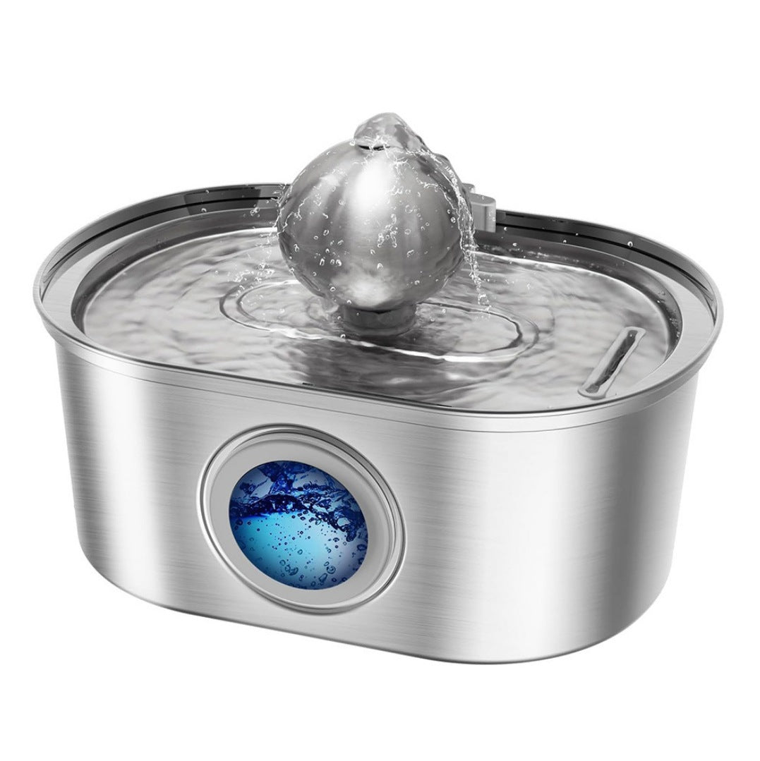 Ultra-Quiet, Cat Stainless Steel Drinking Fountain, Smart Water Feeder