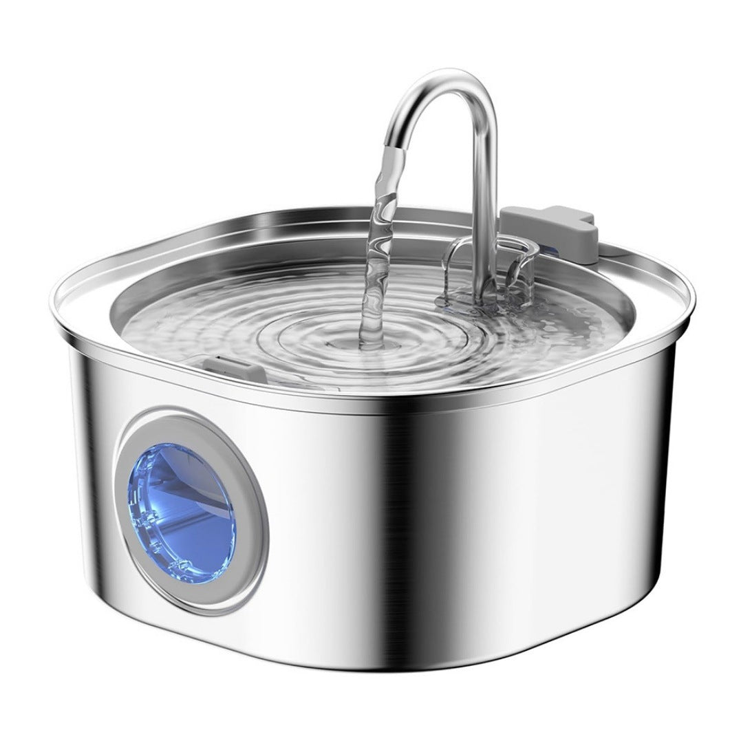 Ultra-Quiet, Cat Stainless Steel Drinking Fountain, Smart Water Feeder