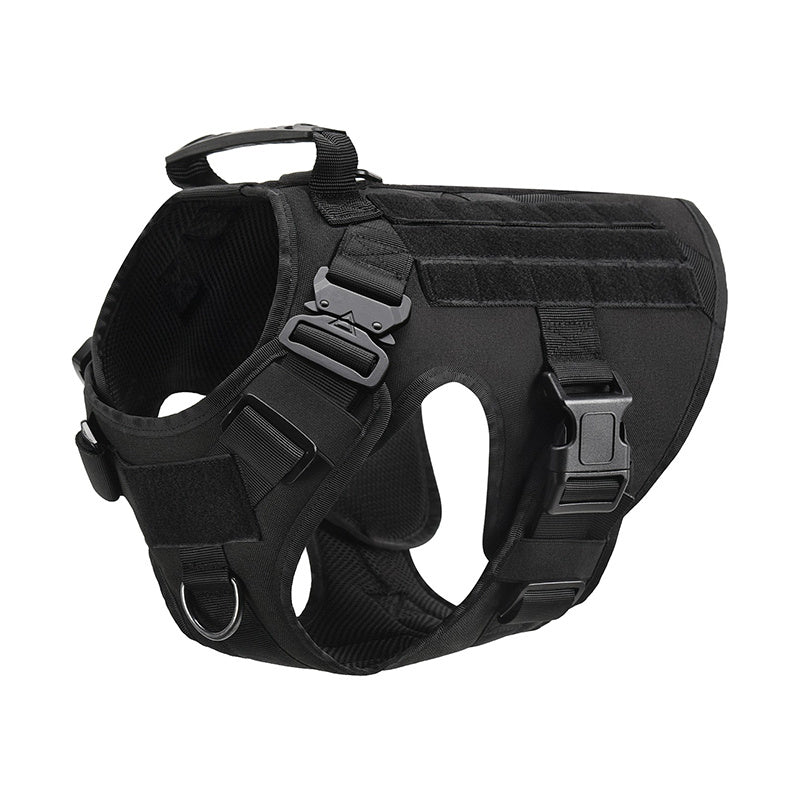 black tactical dog vest