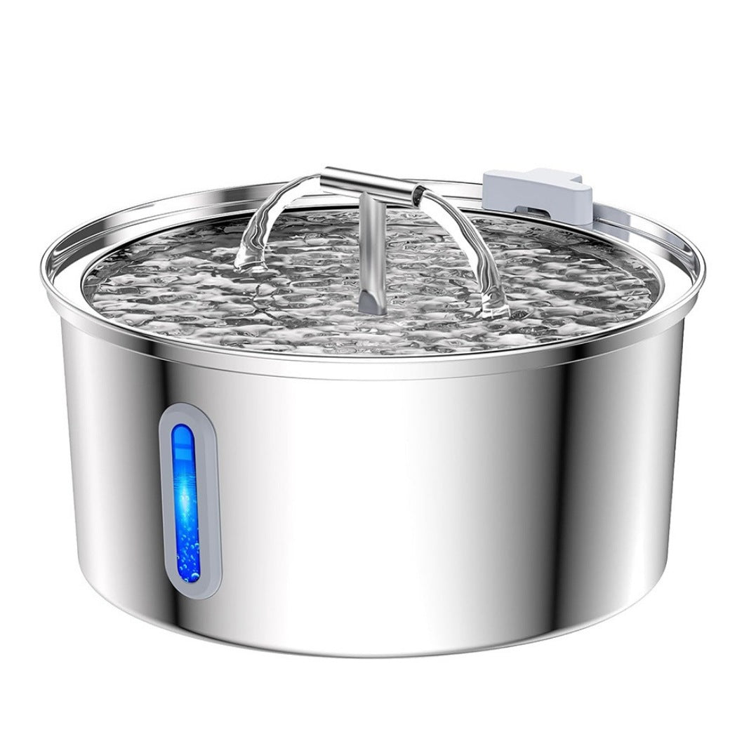 Ultra-Quiet, Cat Stainless Steel Drinking Fountain, Smart Water Feeder