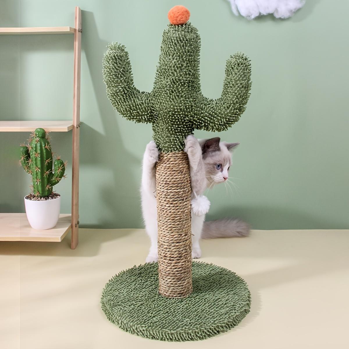 Interactive Cactus Cat Scratching Post Toy for Indoor Cats