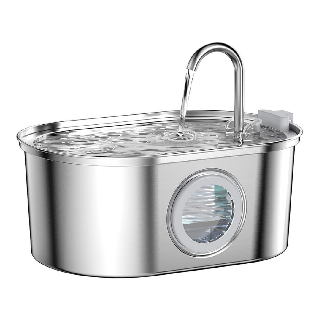 Ultra-Quiet, Cat Stainless Steel Drinking Fountain, Smart Water Feeder