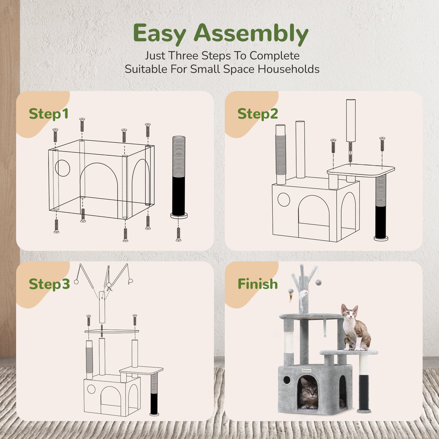 44 Inch Cat Climbing Frame and Mansion