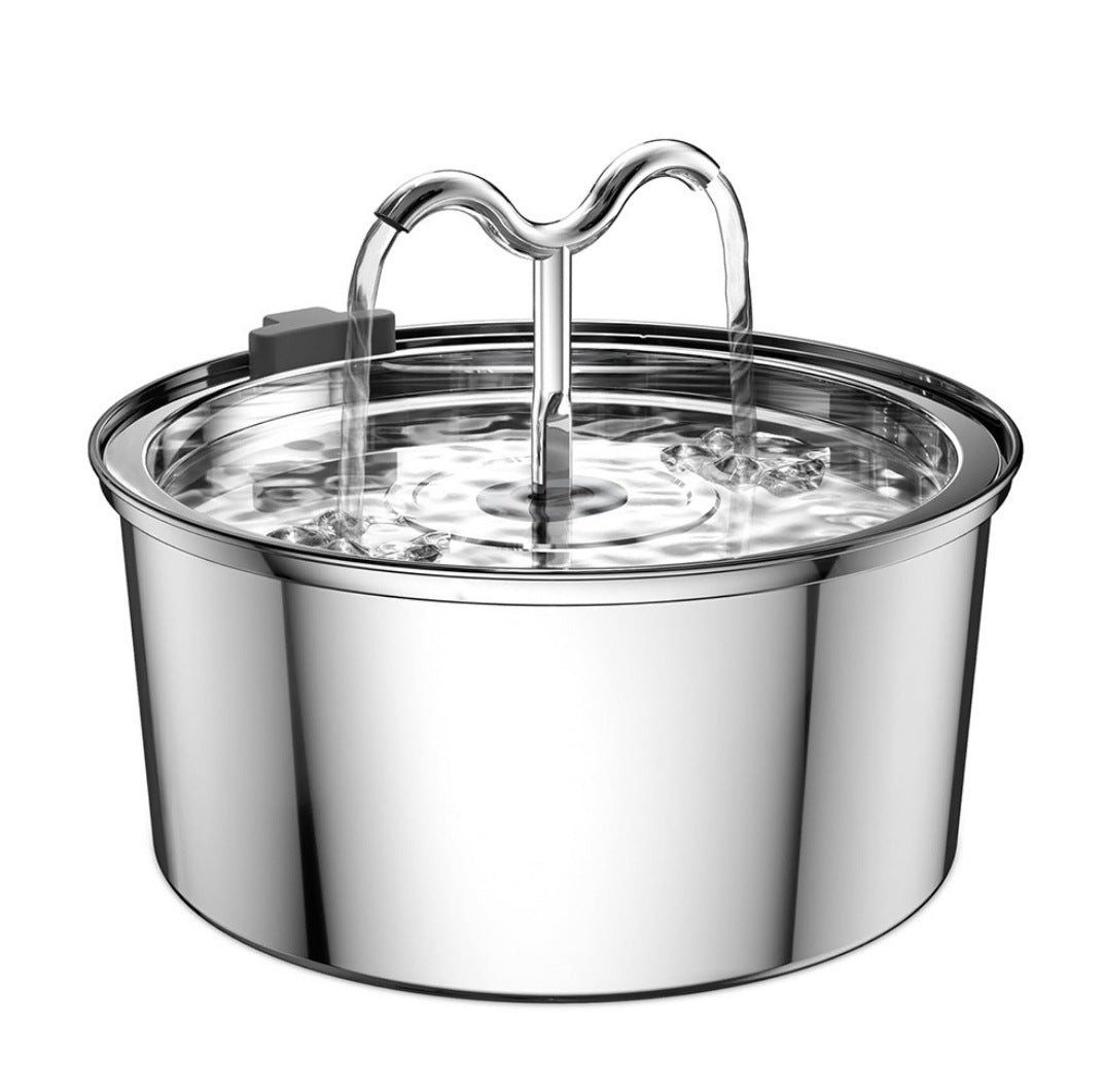 Ultra-Quiet, Cat Stainless Steel Drinking Fountain, Smart Water Feeder
