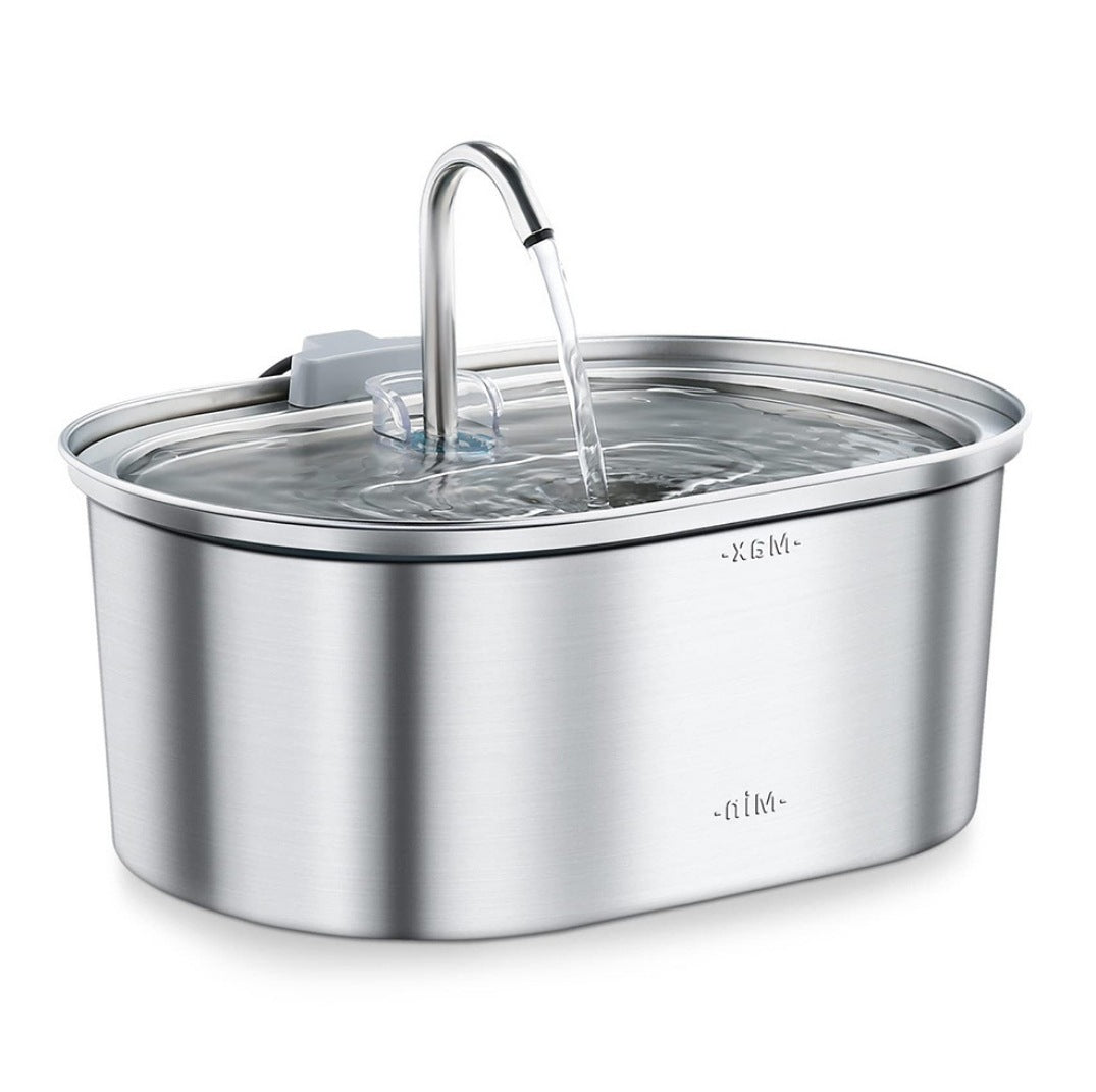 Ultra-Quiet, Cat Stainless Steel Drinking Fountain, Smart Water Feeder