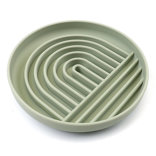 green slow feeder dog bowl